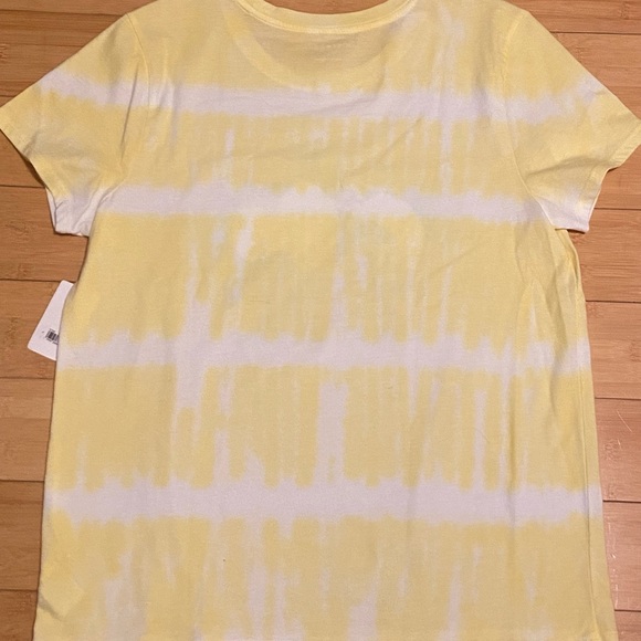 Lucky Brand Cali Lemons Graphic Tee L Yellow Tie Dye NWT - Picture 3 of 5